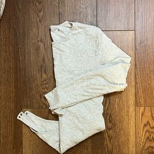 A&F double lined heather gray body suit